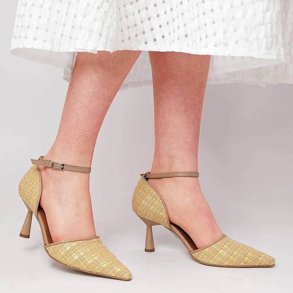 Ag-23067 Beige Heels