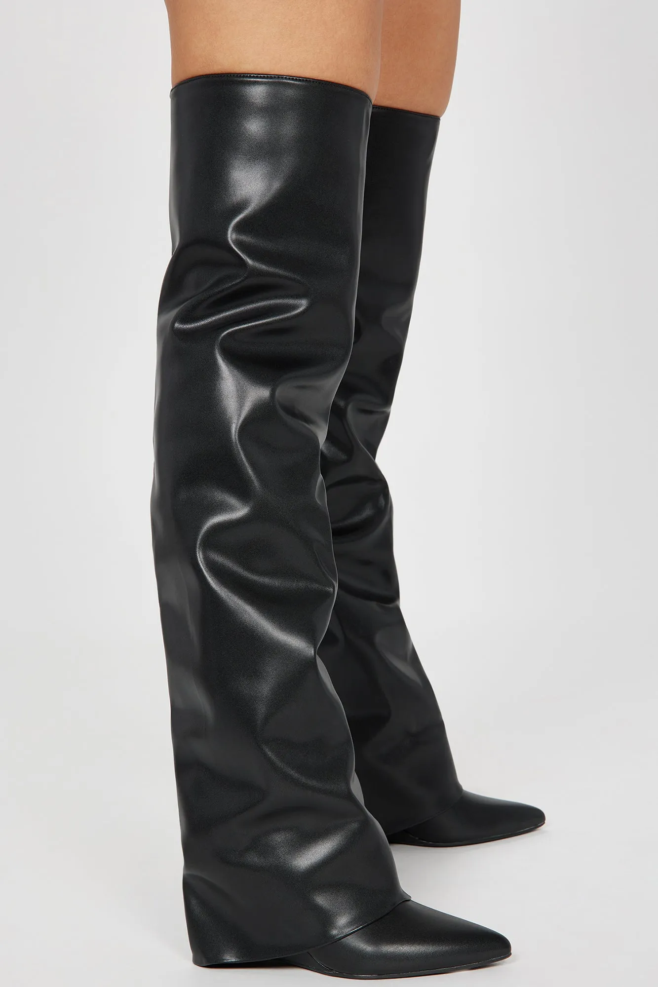 Amari Overlay Boots - Black