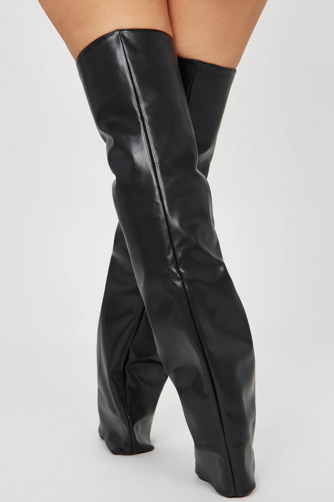 Amari Overlay Boots - Black