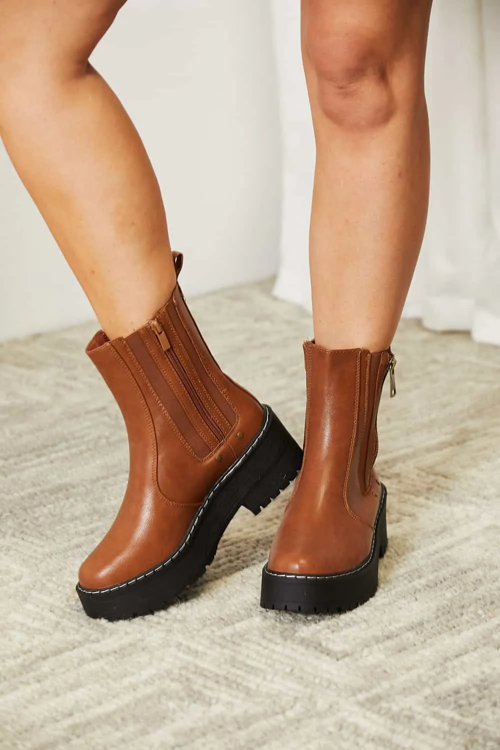 *APP EXCLUSIVE* Side Zip Platform Boots