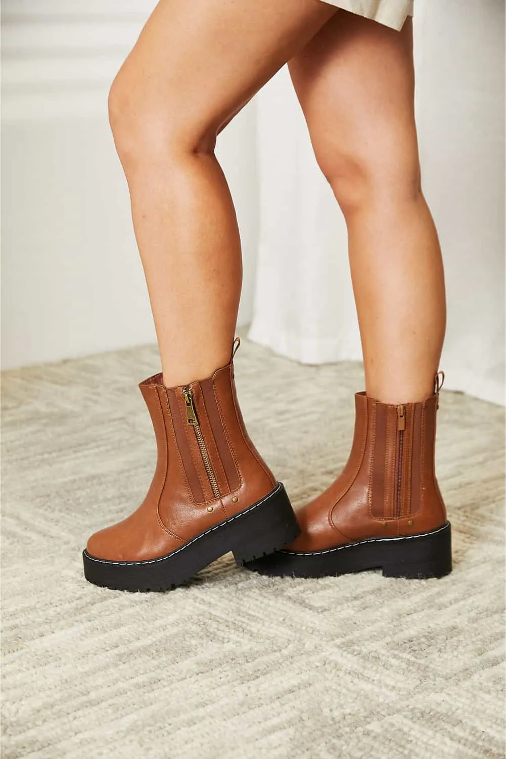 *APP EXCLUSIVE* Side Zip Platform Boots