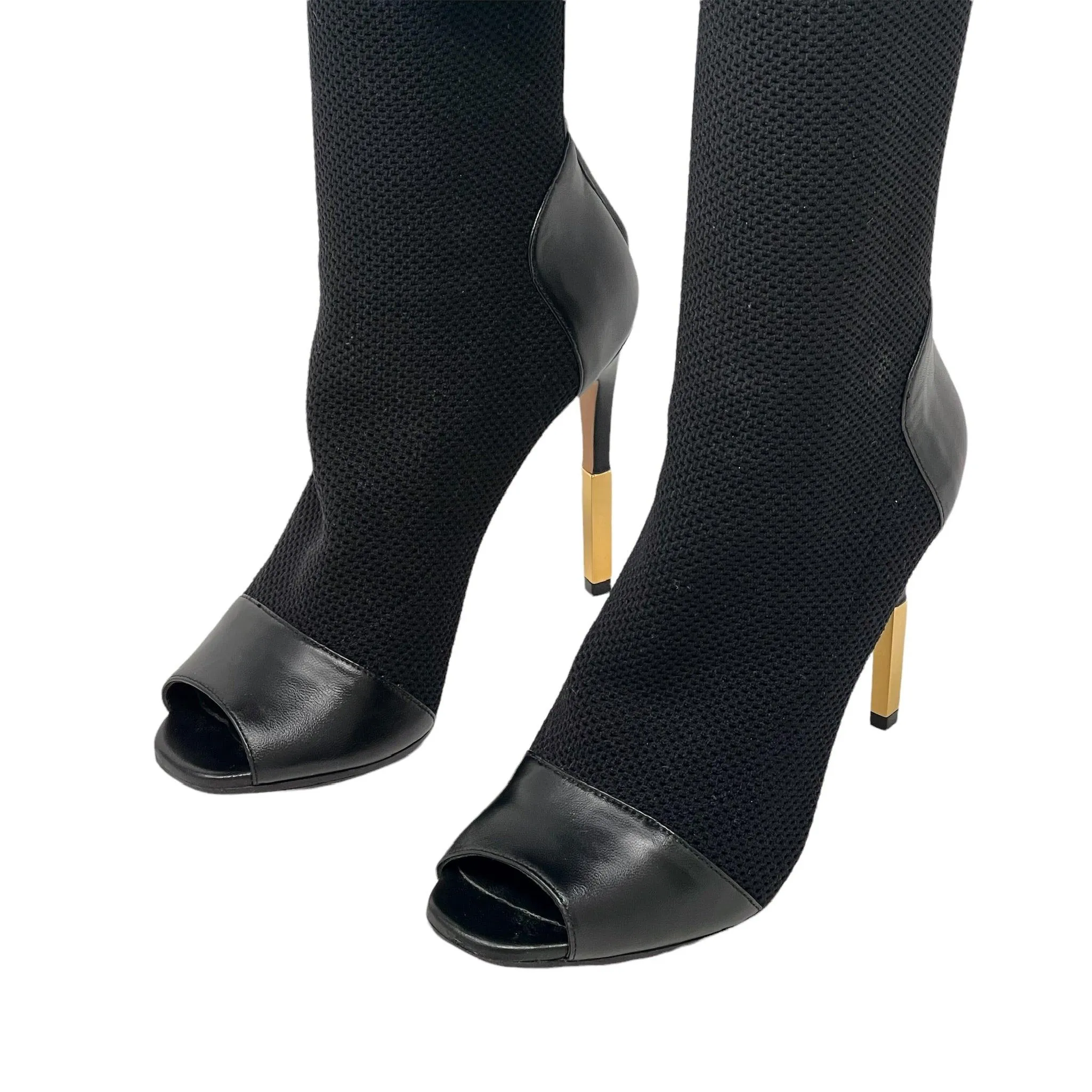 Balmain Black Over the Knee Aubane Boots 37