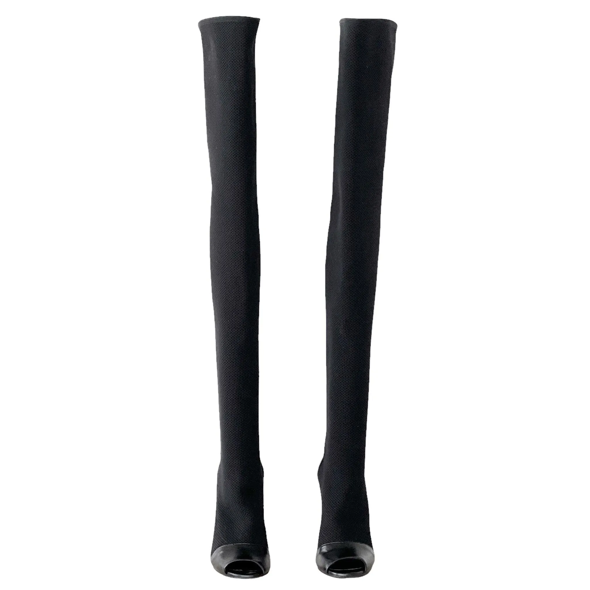 Balmain Black Over the Knee Aubane Boots 37