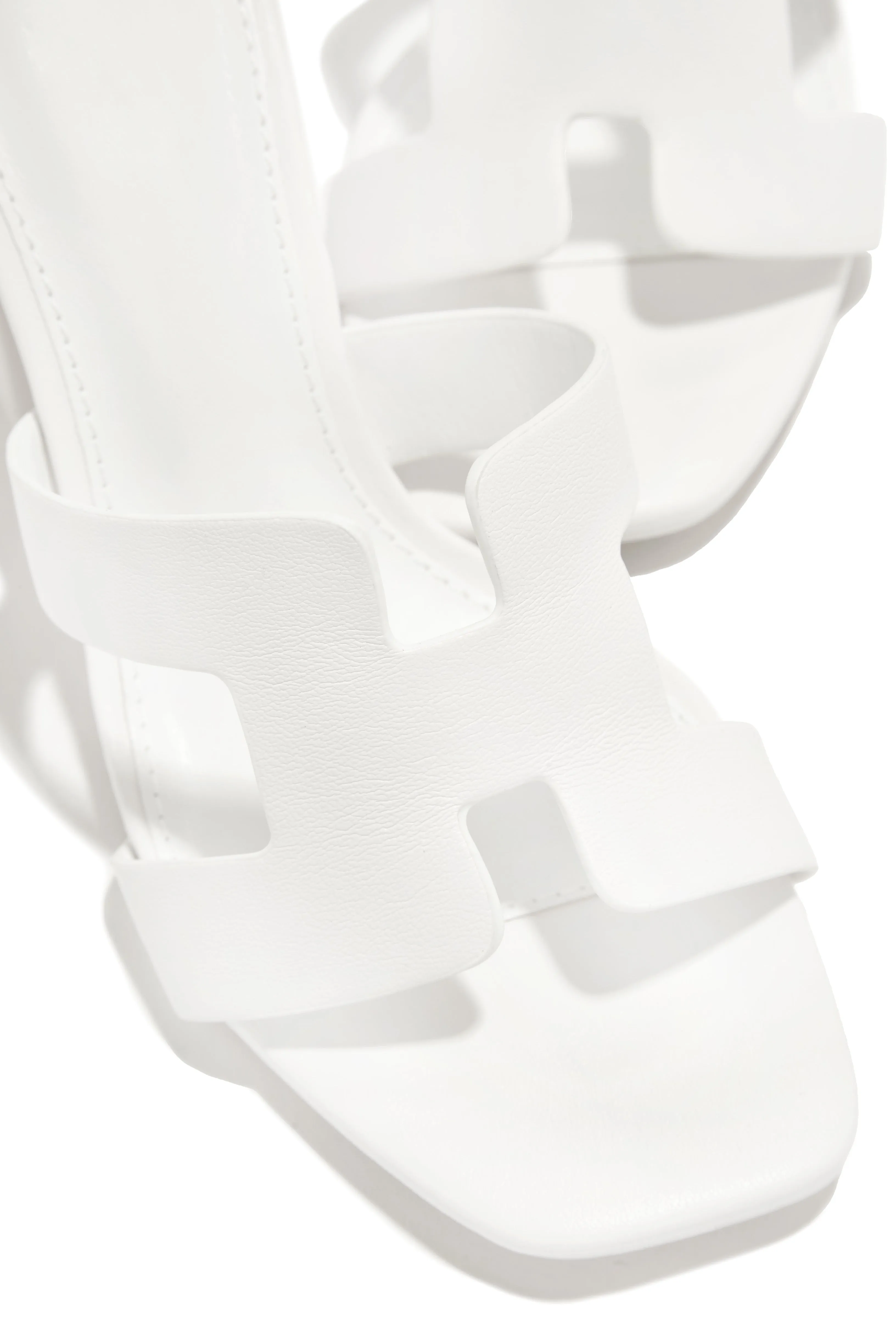 Bianka Block Mid Heels - White