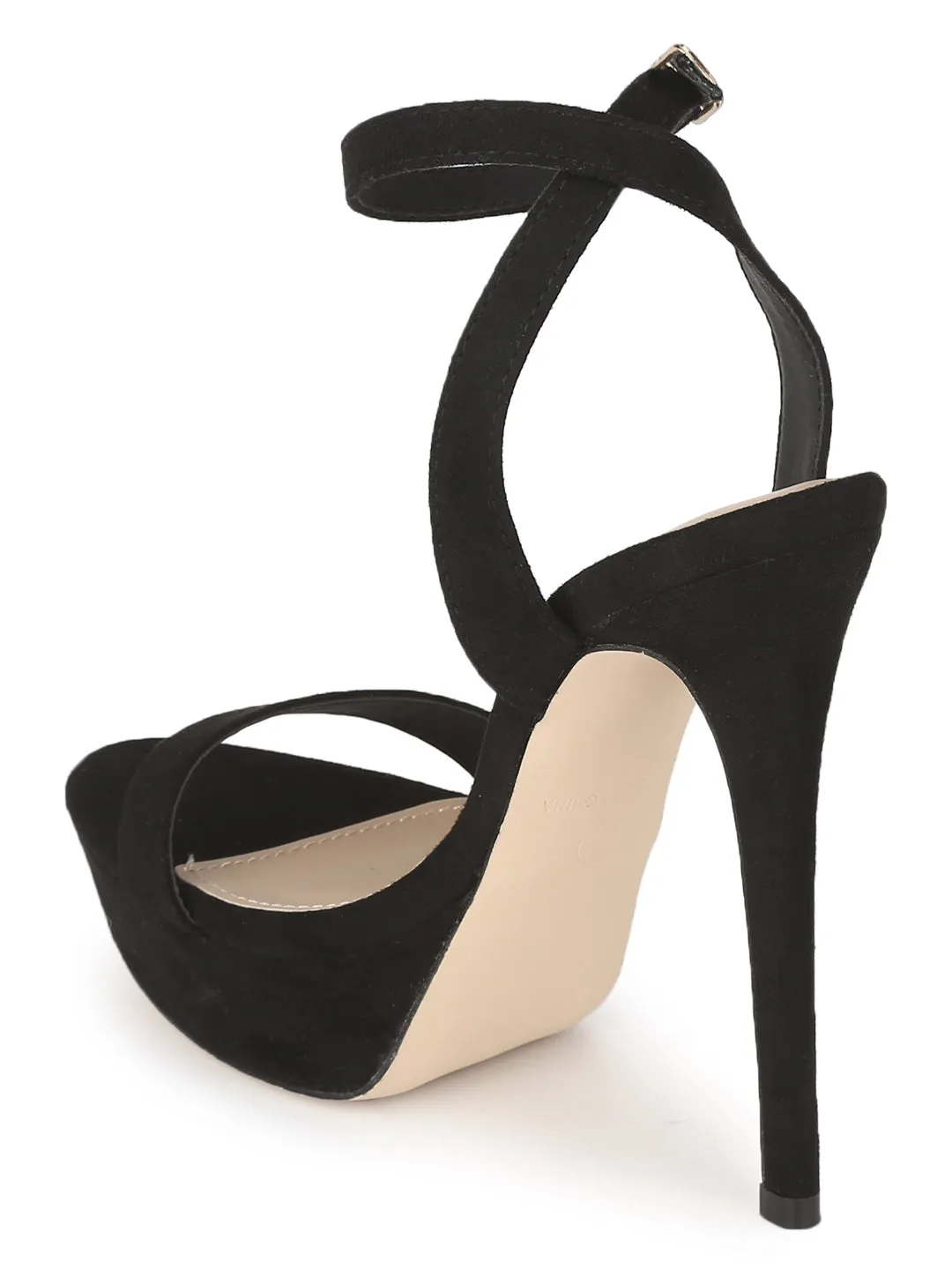 Black Micro High Platform Stiletto