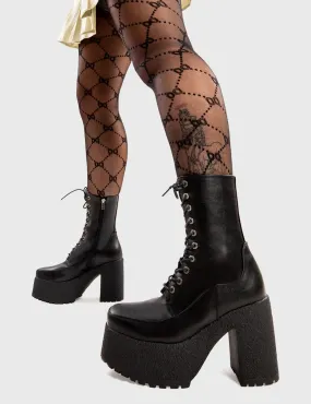 Black Pepper Platform Ankle Boots