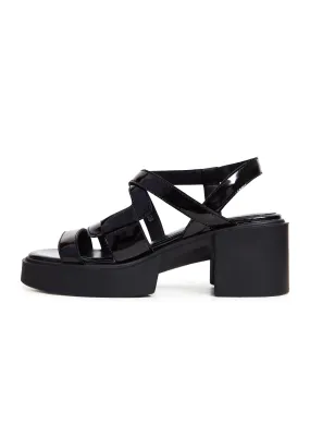 Block Heels Sandals - Black