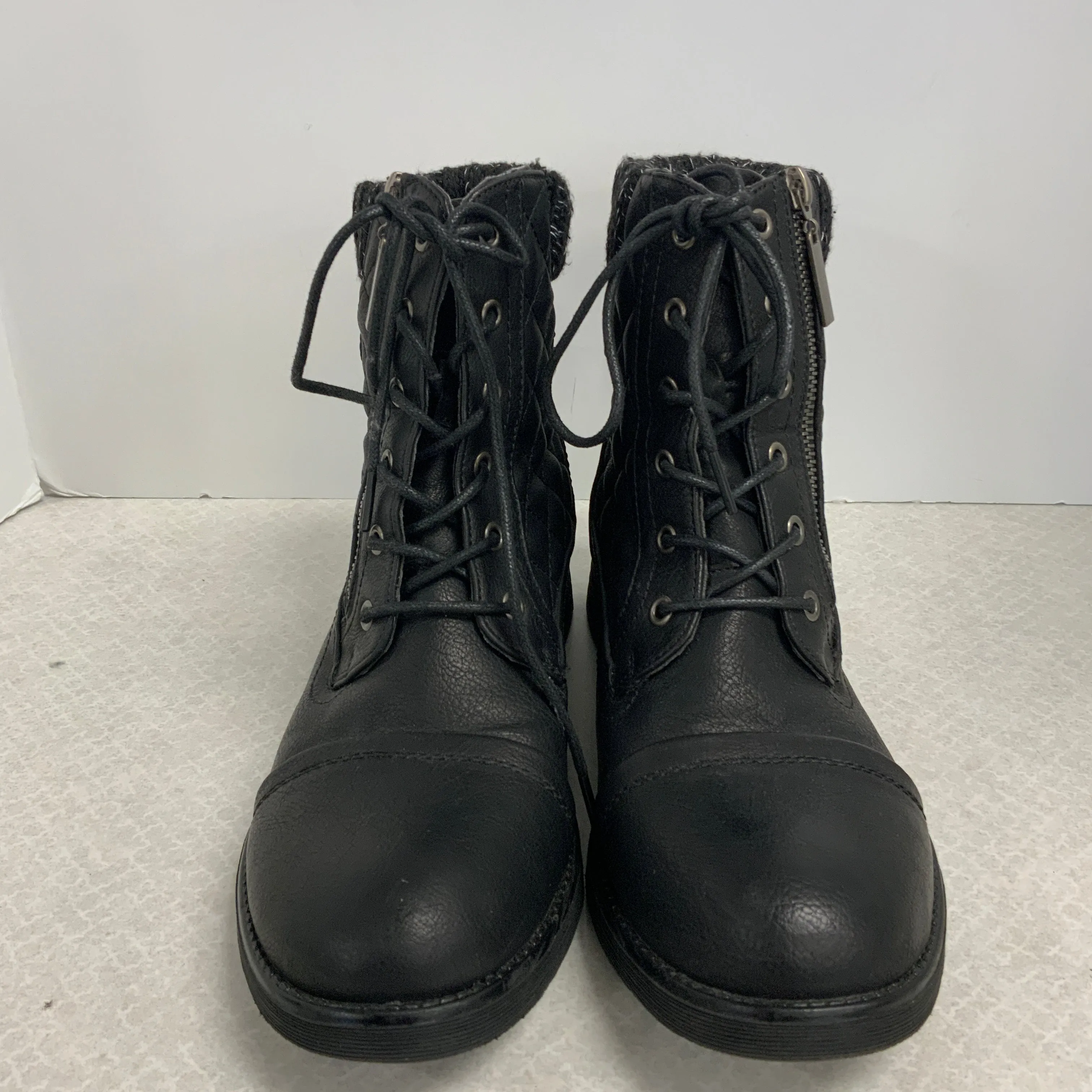 Boots Combat By STQ In Black, Size: 9