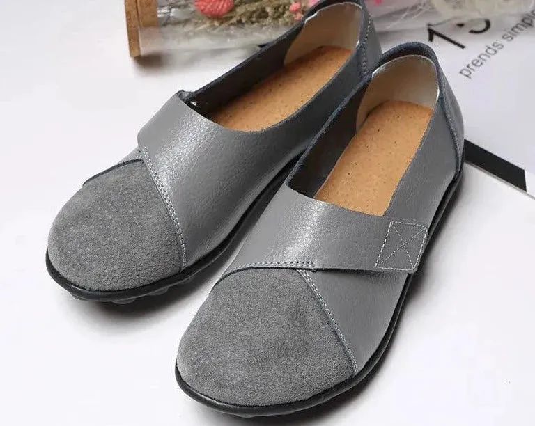 Candy Leather Flats Loafers Women's Casual Shoes #999