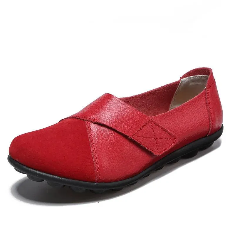 Candy Leather Flats Loafers Women's Casual Shoes #999