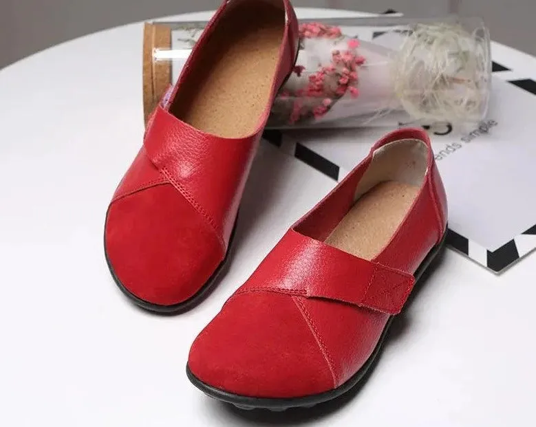 Candy Leather Flats Loafers Women's Casual Shoes #999