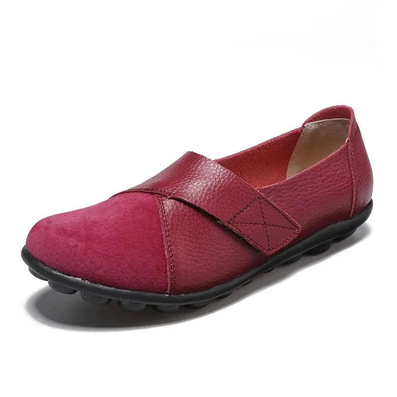 Candy Leather Flats Loafers Women's Casual Shoes #999