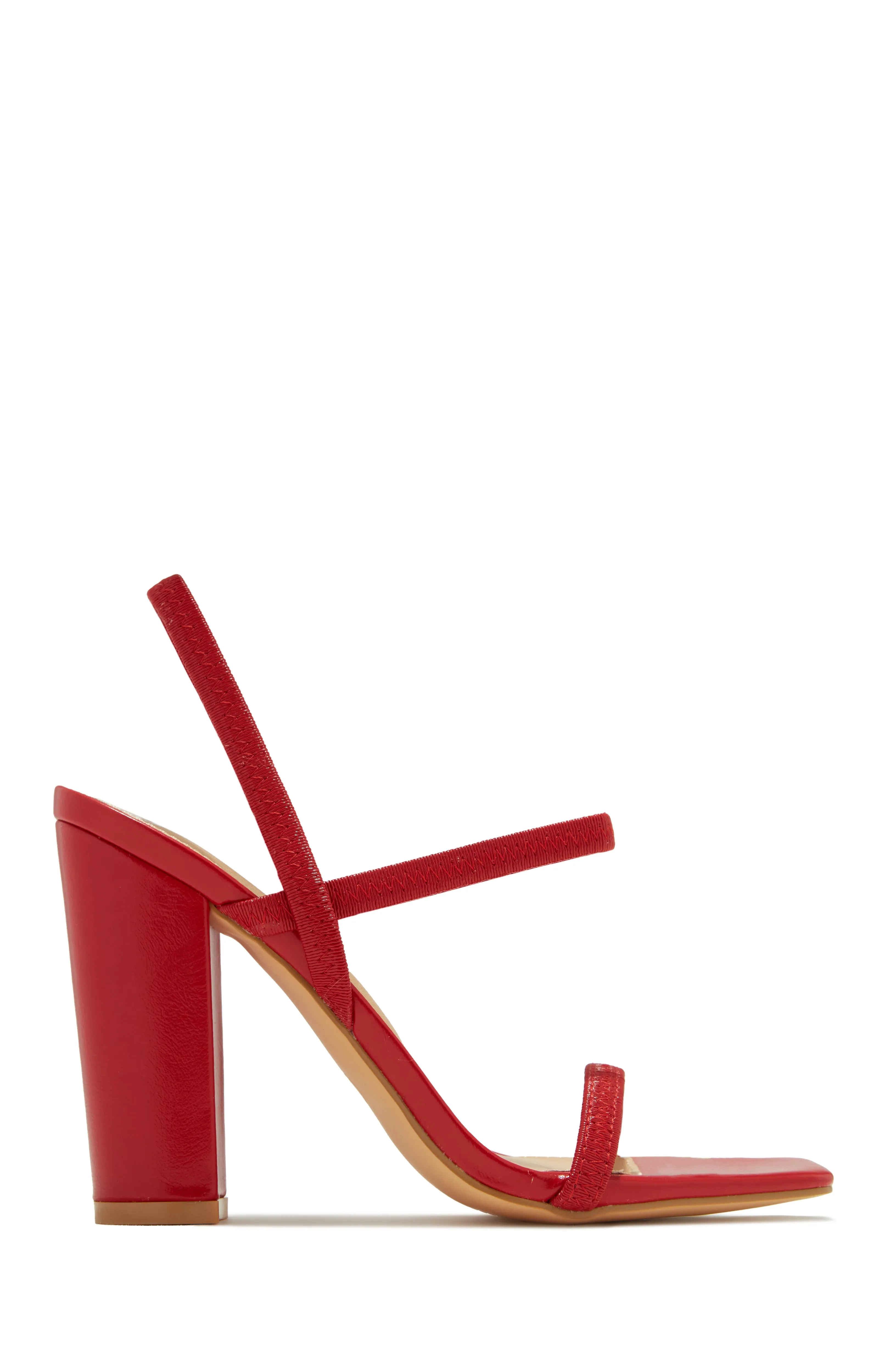 Emerie Slingback Block High Heels - Coral