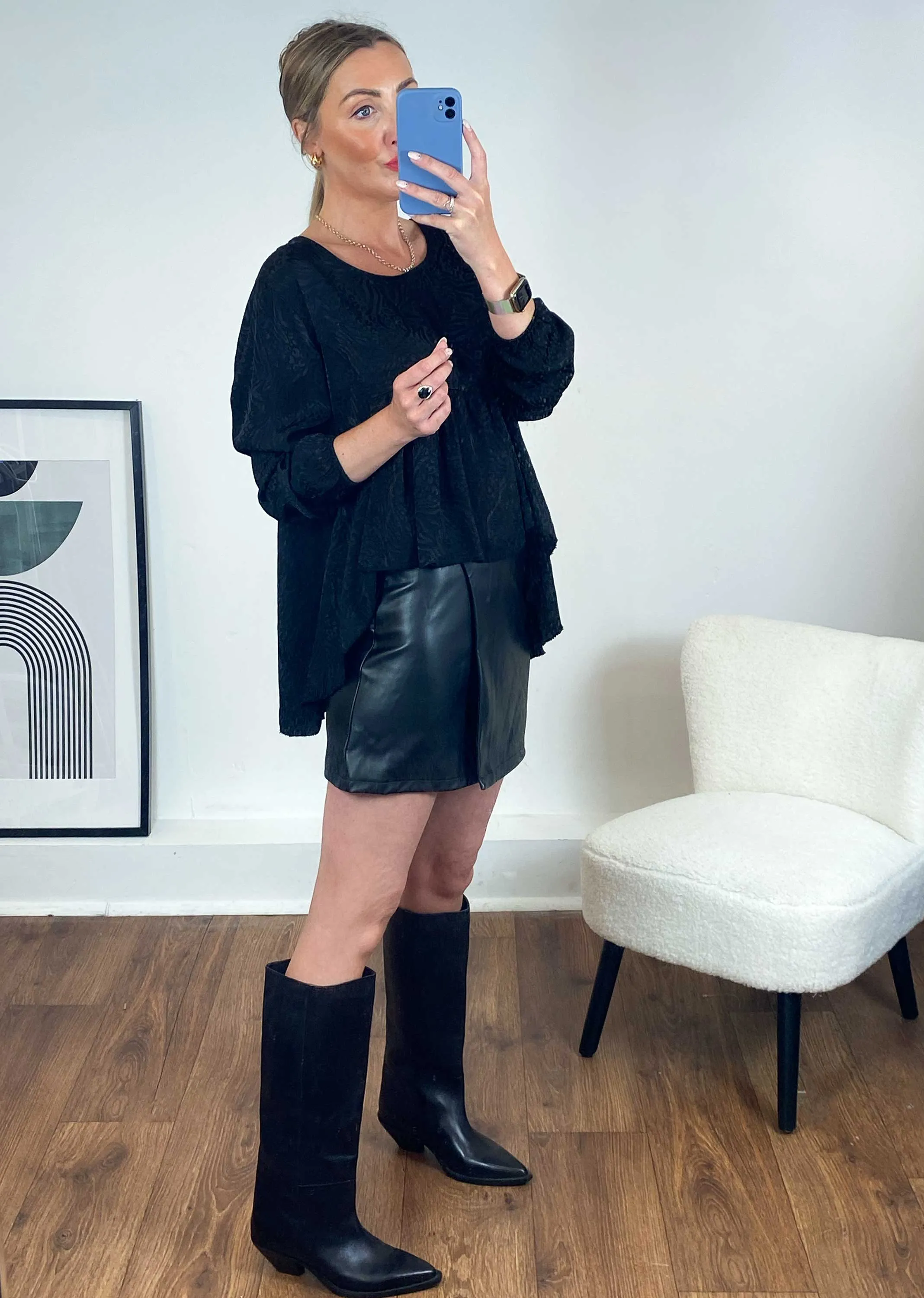 Faux Leather Mini Skirt