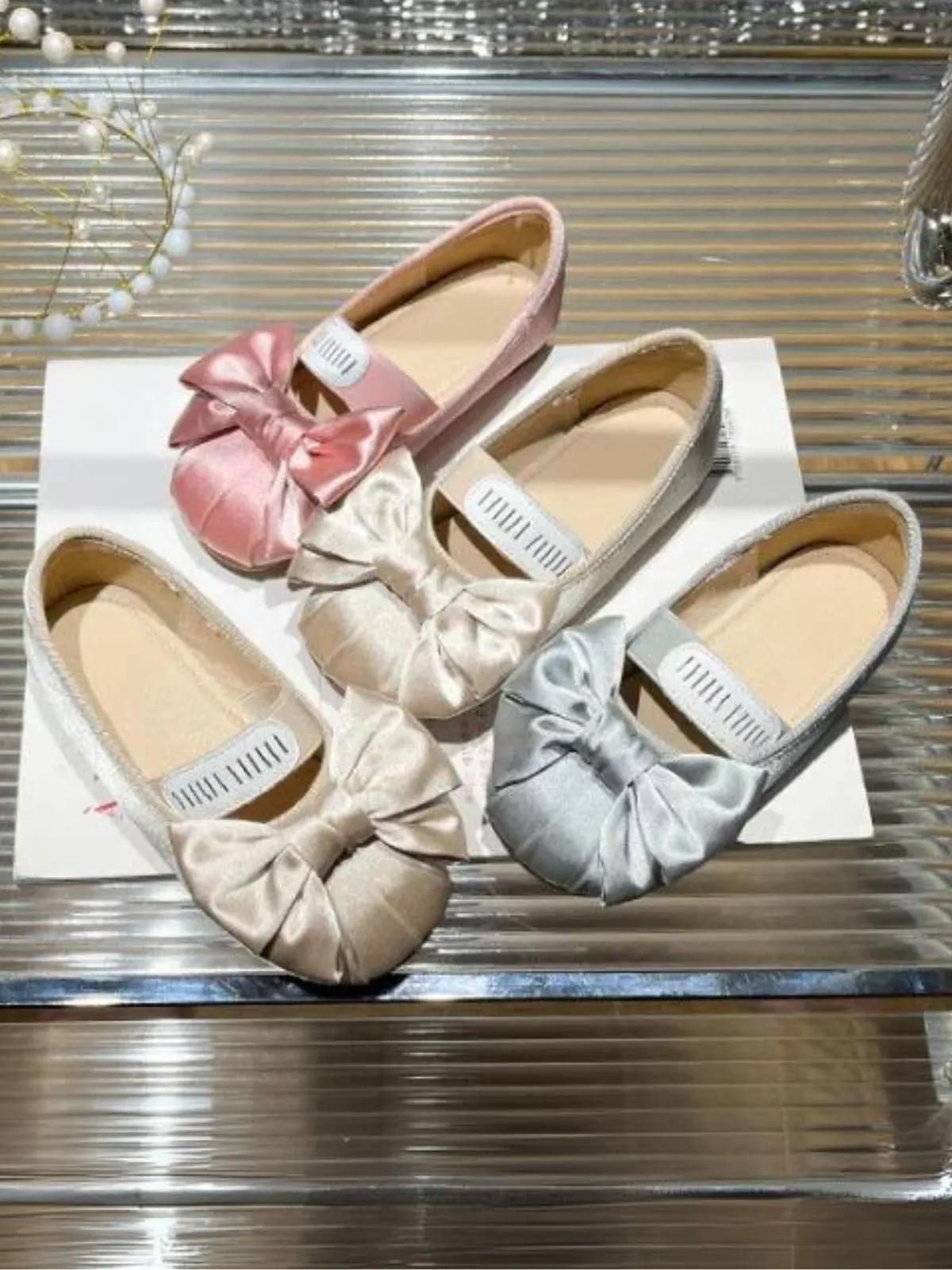 Girls Adorable and Elegant Bow-Tie Ballet Flats By Liv and Mia