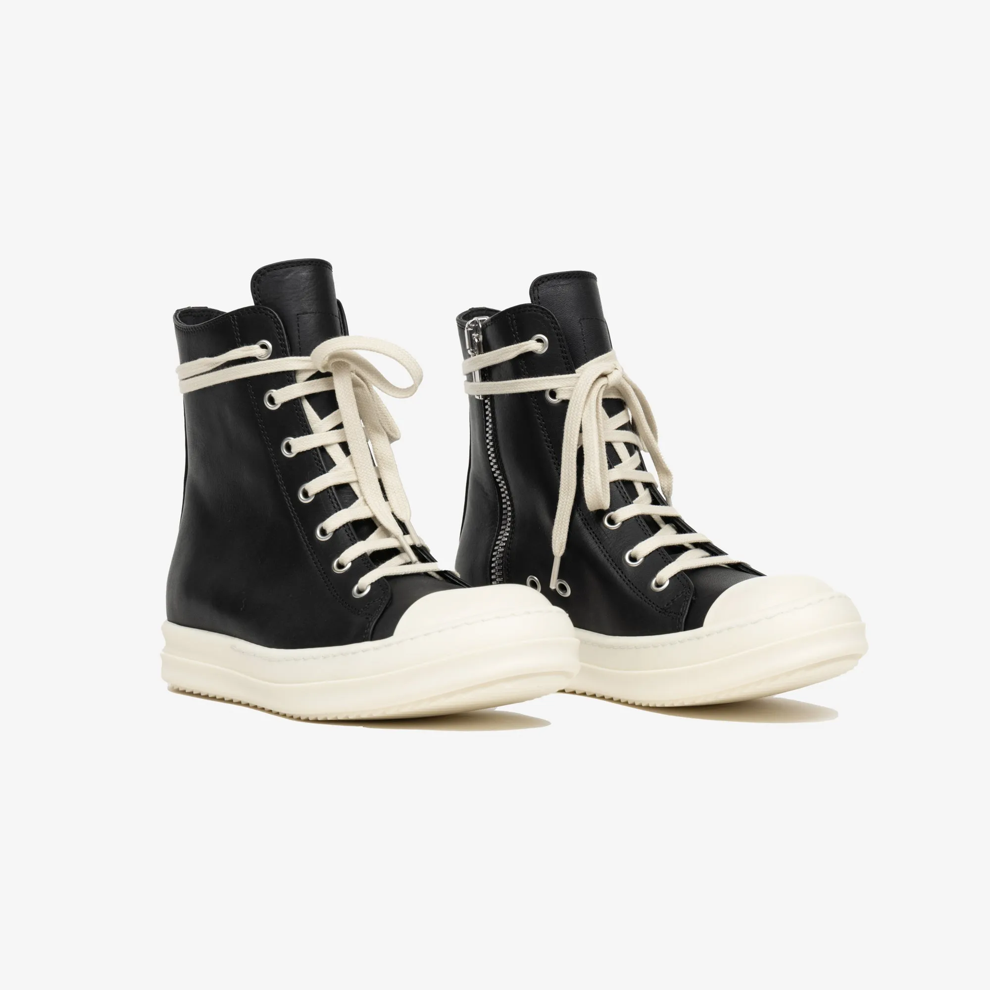 High-Top Leather Sneakers