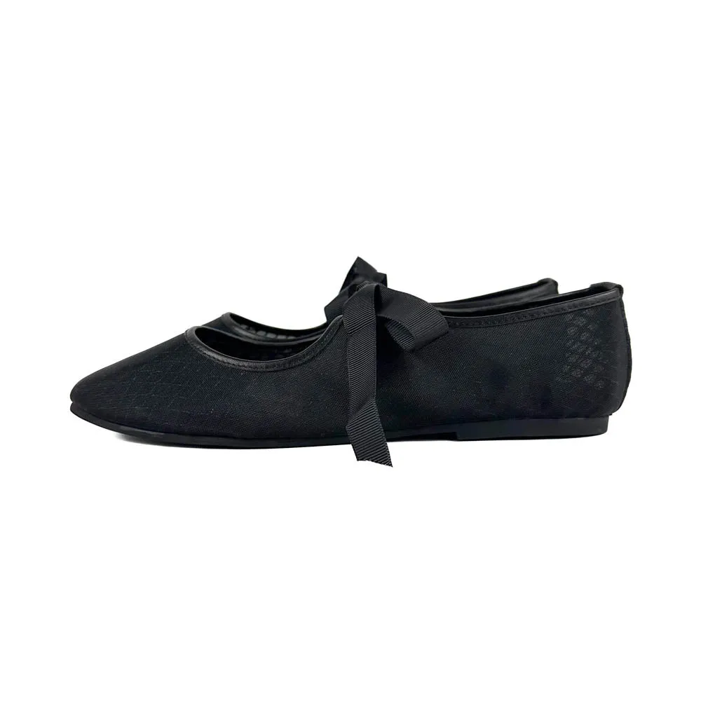 Intentionally Blank - Valley Flats (Black Leather Mesh)