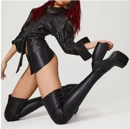 Karma Punk Over The Knee Boots