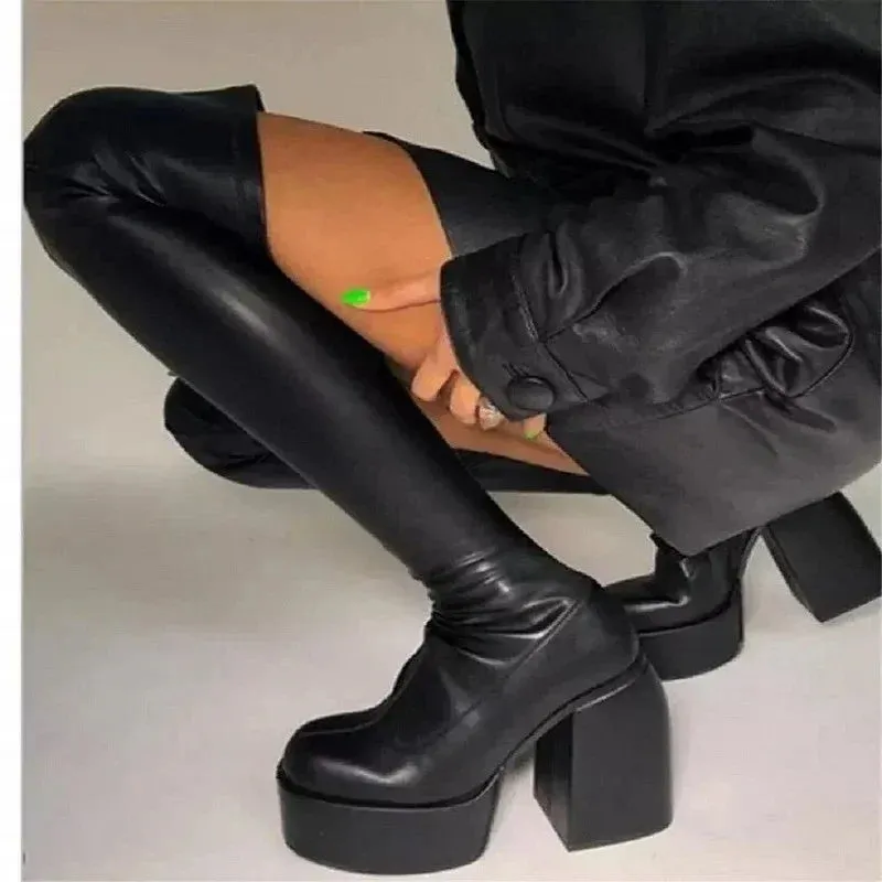 Karma Punk Over The Knee Boots