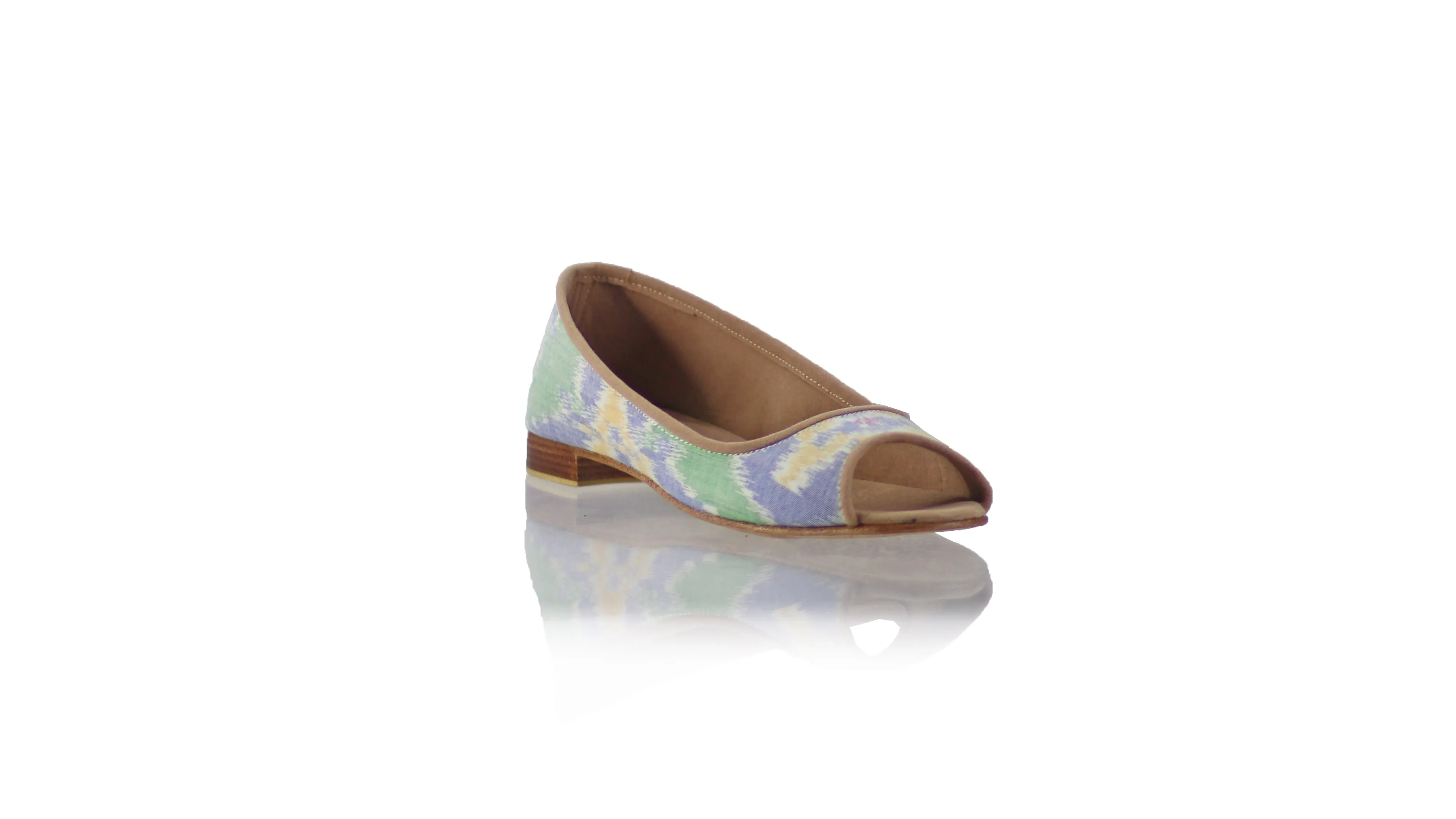 Kate Peeptoe 20mm Ballet - Mint Flower Endek