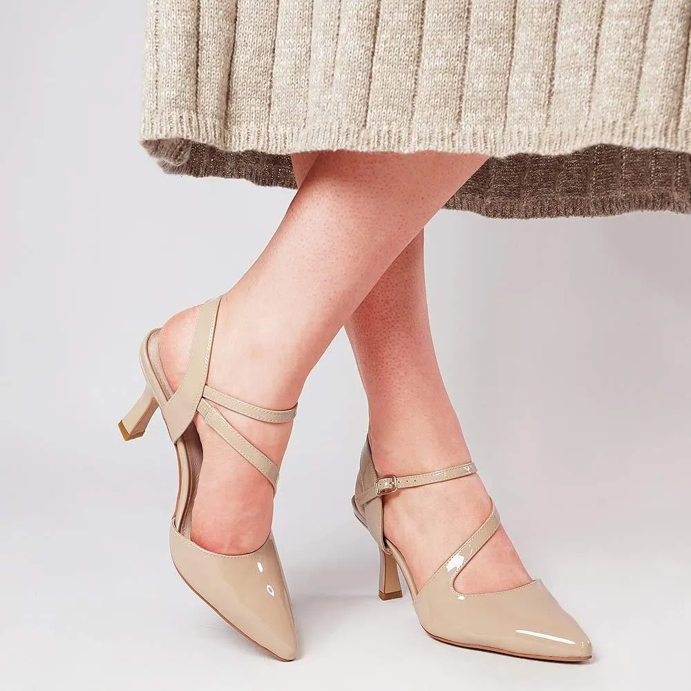 Lukka Nude Patent Leather Heels