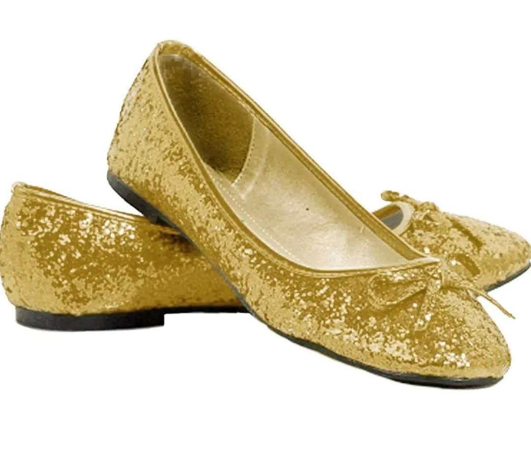 Mila-016-G Glitter Ballet Flats