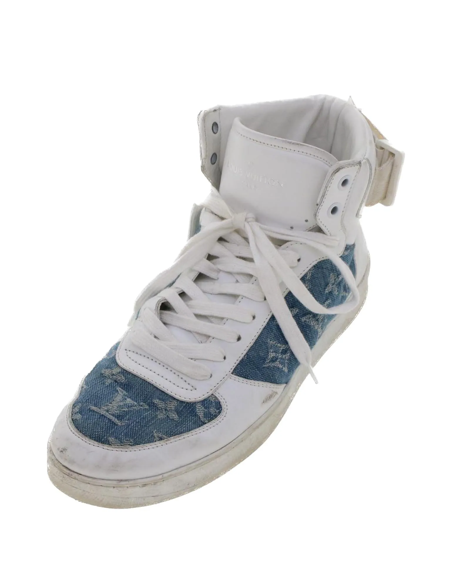 Monogram Denim High Top Sneakers