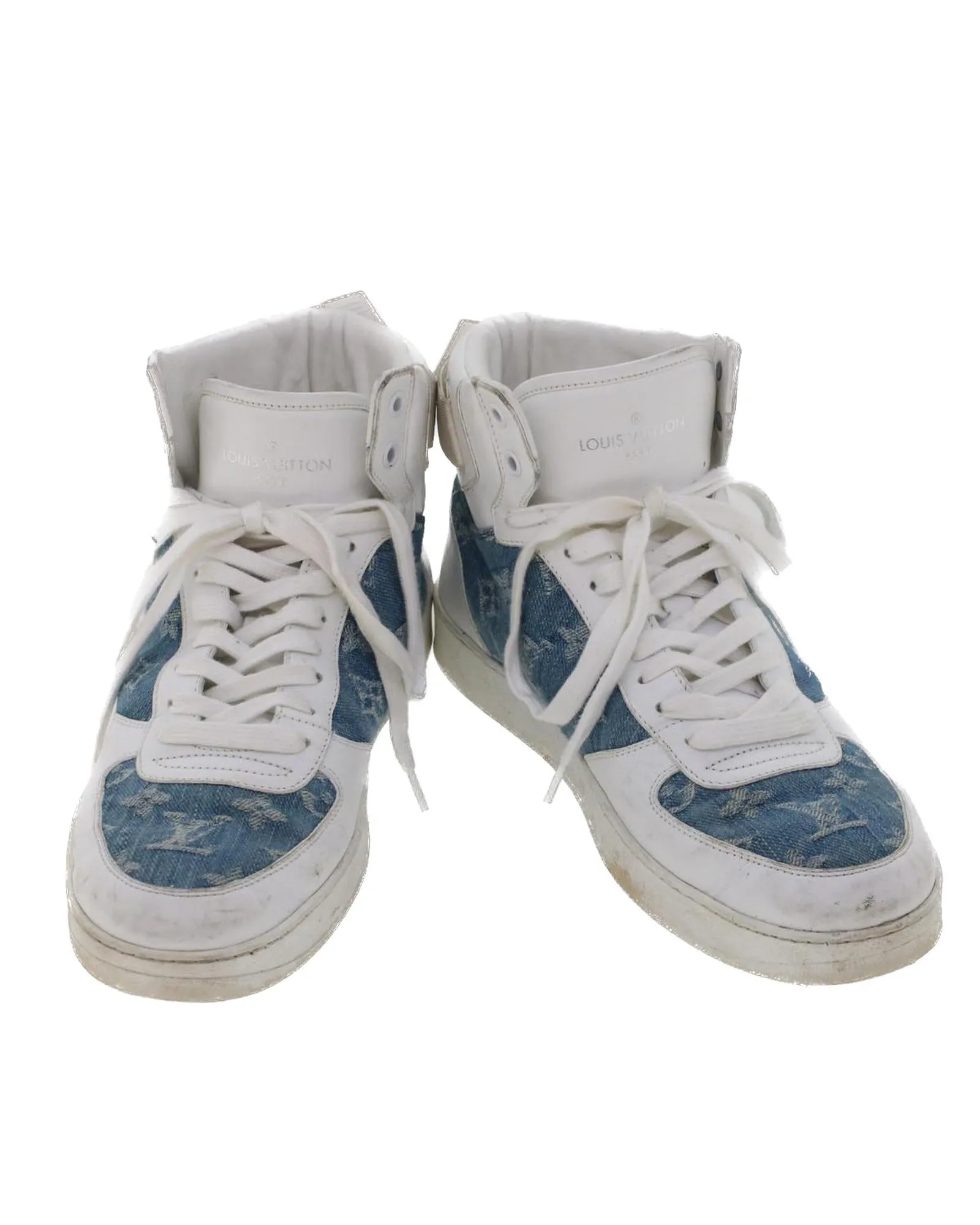 Monogram Denim High Top Sneakers