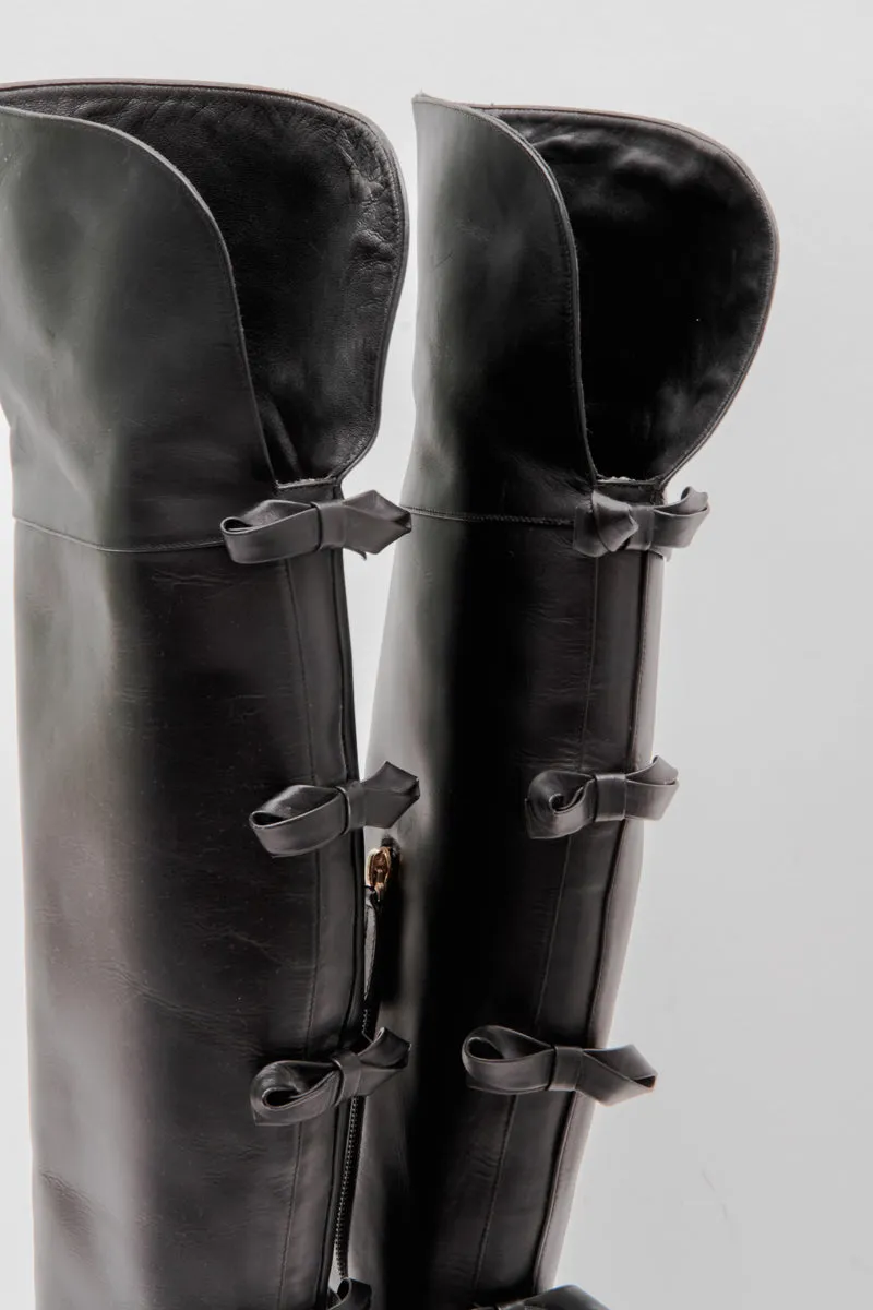 OVER THE KNEE BOW BOOTS