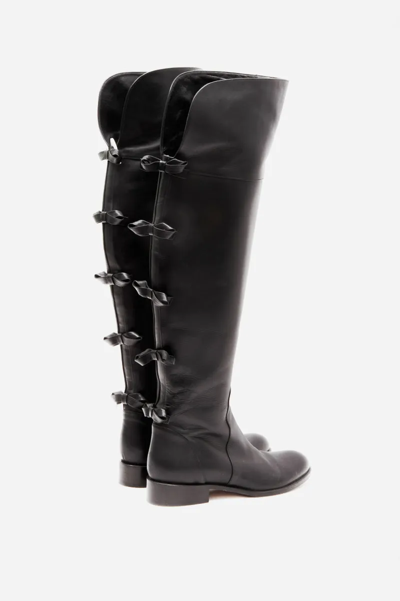 OVER THE KNEE BOW BOOTS