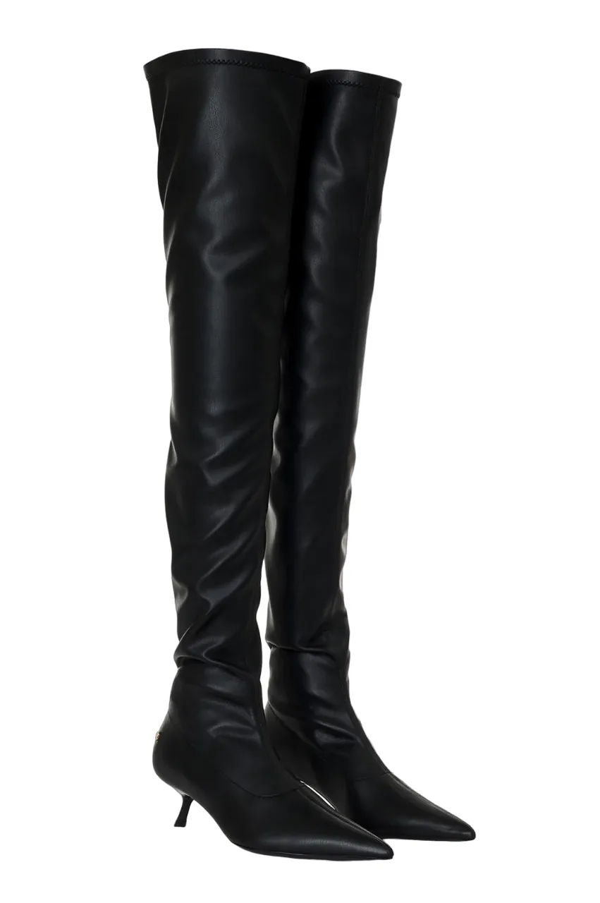 Over The Knee Hilda Boot - Black