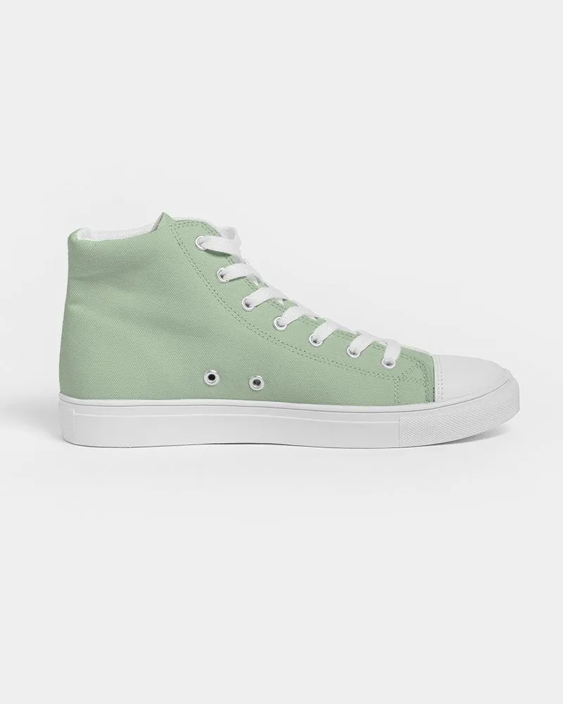 Pale Pastel Green Women's High-top Canvas Sneakers | Women's | Bright Pale Pastel Green | C22M0Y30K0