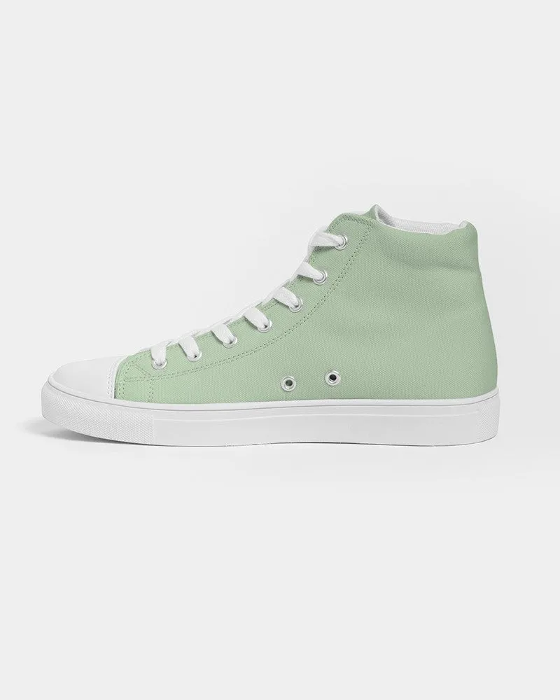 Pale Pastel Green Women's High-top Canvas Sneakers | Women's | Bright Pale Pastel Green | C22M0Y30K0