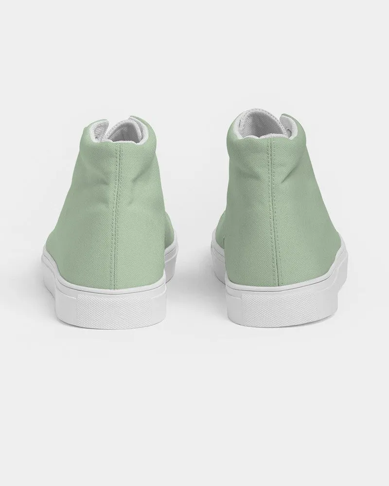 Pale Pastel Green Women's High-top Canvas Sneakers | Women's | Bright Pale Pastel Green | C22M0Y30K0