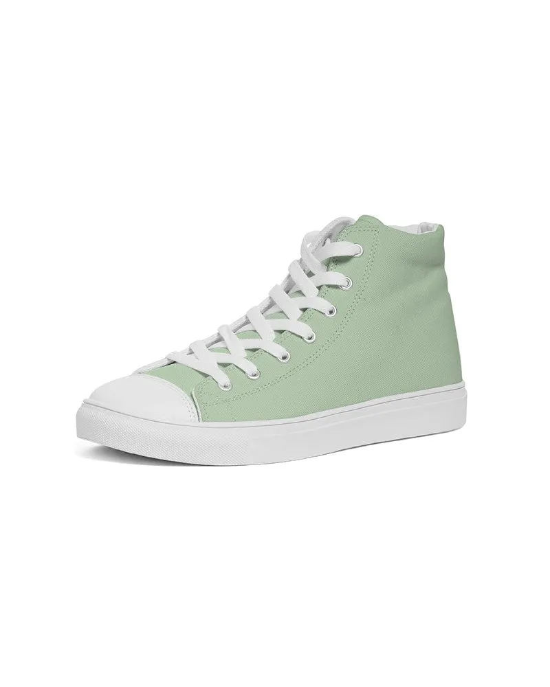 Pale Pastel Green Women's High-top Canvas Sneakers | Women's | Bright Pale Pastel Green | C22M0Y30K0