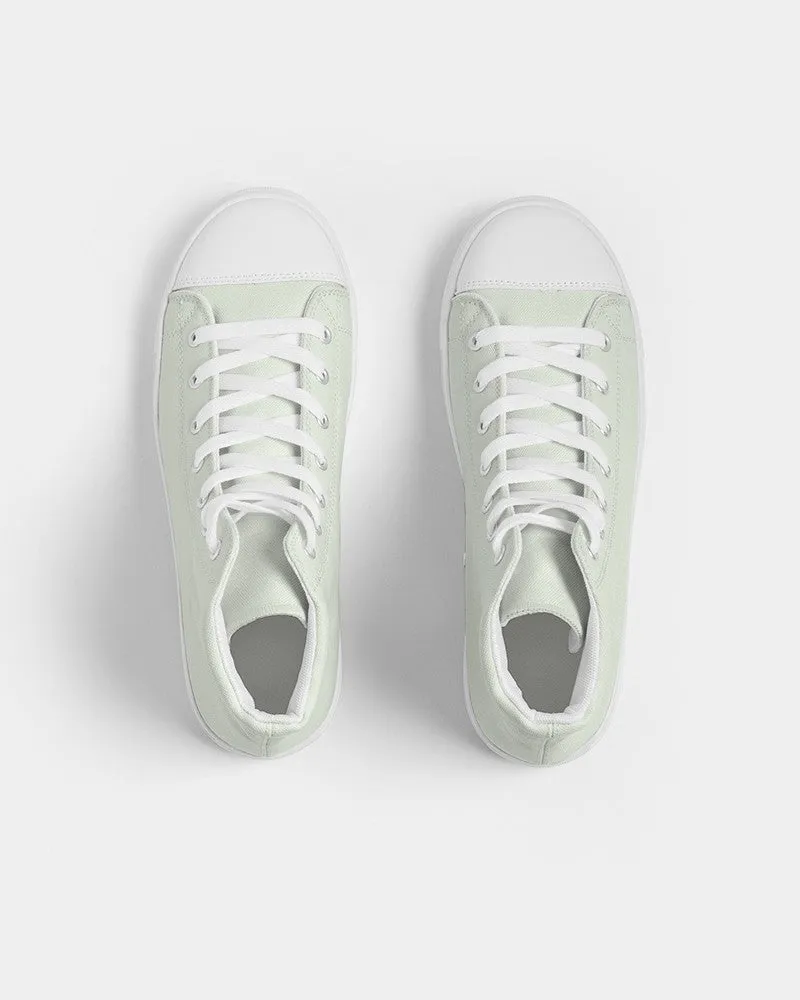 Pale Warm Green Women's High-top Canvas Sneakers | Women's | Bright Pale Warm Green | C5M0Y10K0