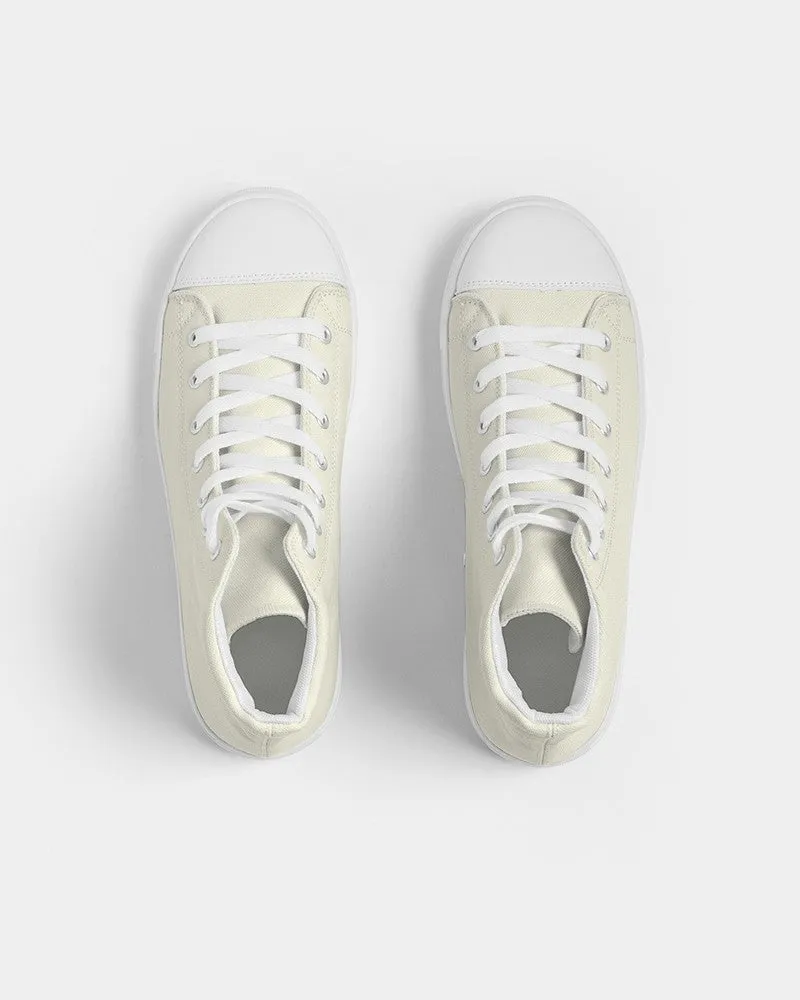 Pale Yellow Women's High-top Canvas Sneakers | Women's | Bright Pale Yellow | C0M0Y10K0