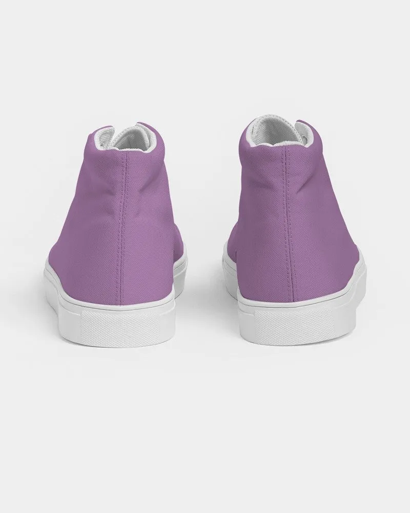 Pastel Purple Men's High-top Canvas Sneakers | Men's | Bright Pastel Purple | C30M60Y0K0