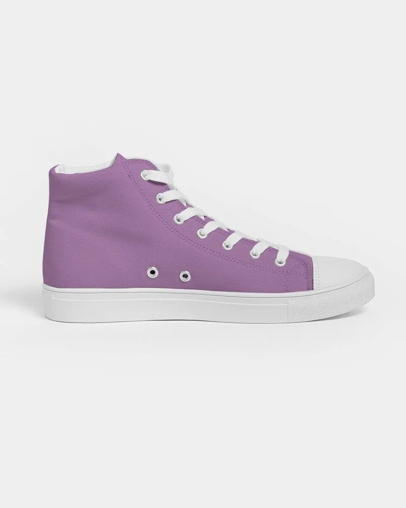 Pastel Purple Men's High-top Canvas Sneakers | Men's | Bright Pastel Purple | C30M60Y0K0