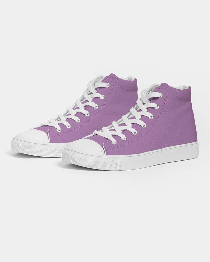 Pastel Purple Men's High-top Canvas Sneakers | Men's | Bright Pastel Purple | C30M60Y0K0