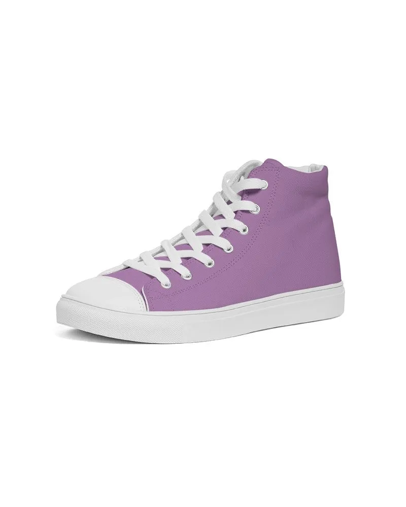 Pastel Purple Men's High-top Canvas Sneakers | Men's | Bright Pastel Purple | C30M60Y0K0