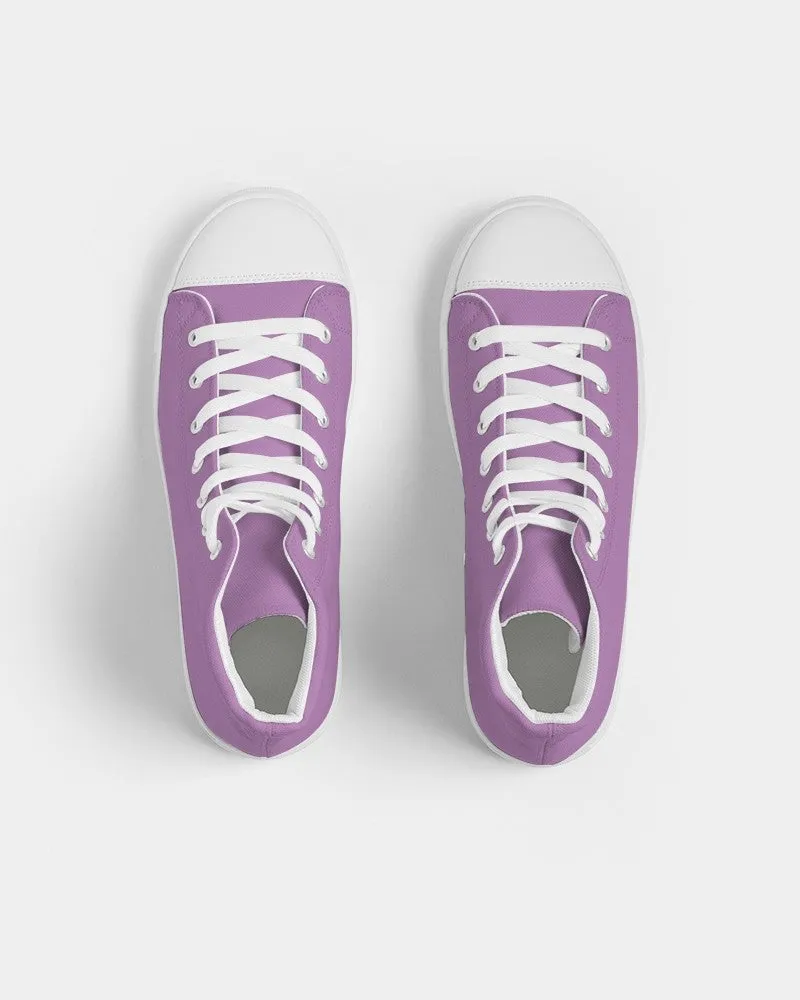 Pastel Purple Men's High-top Canvas Sneakers | Men's | Bright Pastel Purple | C30M60Y0K0