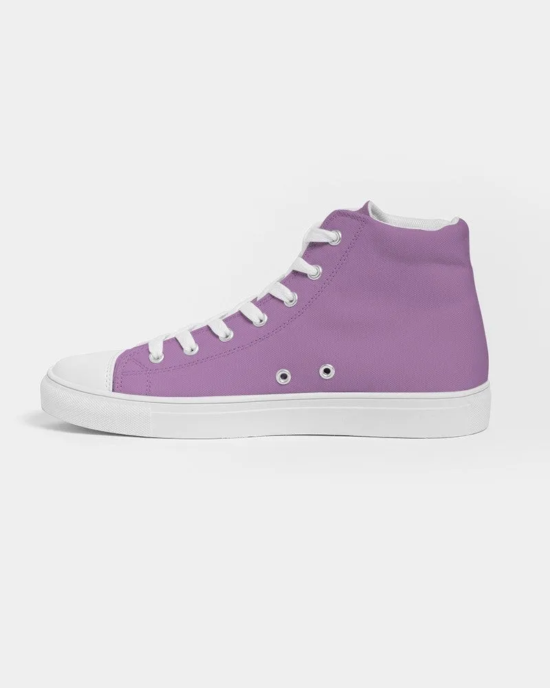 Pastel Purple Men's High-top Canvas Sneakers | Men's | Bright Pastel Purple | C30M60Y0K0