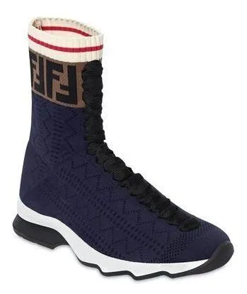 'Rockoko' High Top Knit Sneakers