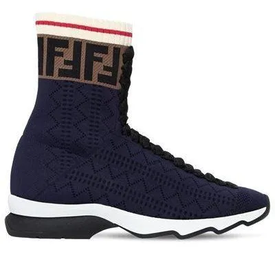 'Rockoko' High Top Knit Sneakers