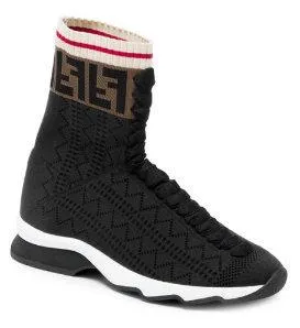 'Rockoko' High Top Knit Sneakers