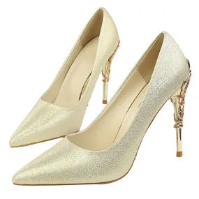 Sexy High Heels Shoes Woman Fashion Women Pumps Wedding Shoes Red Bling Gold Shoes Famale Party Women Heel Shoes