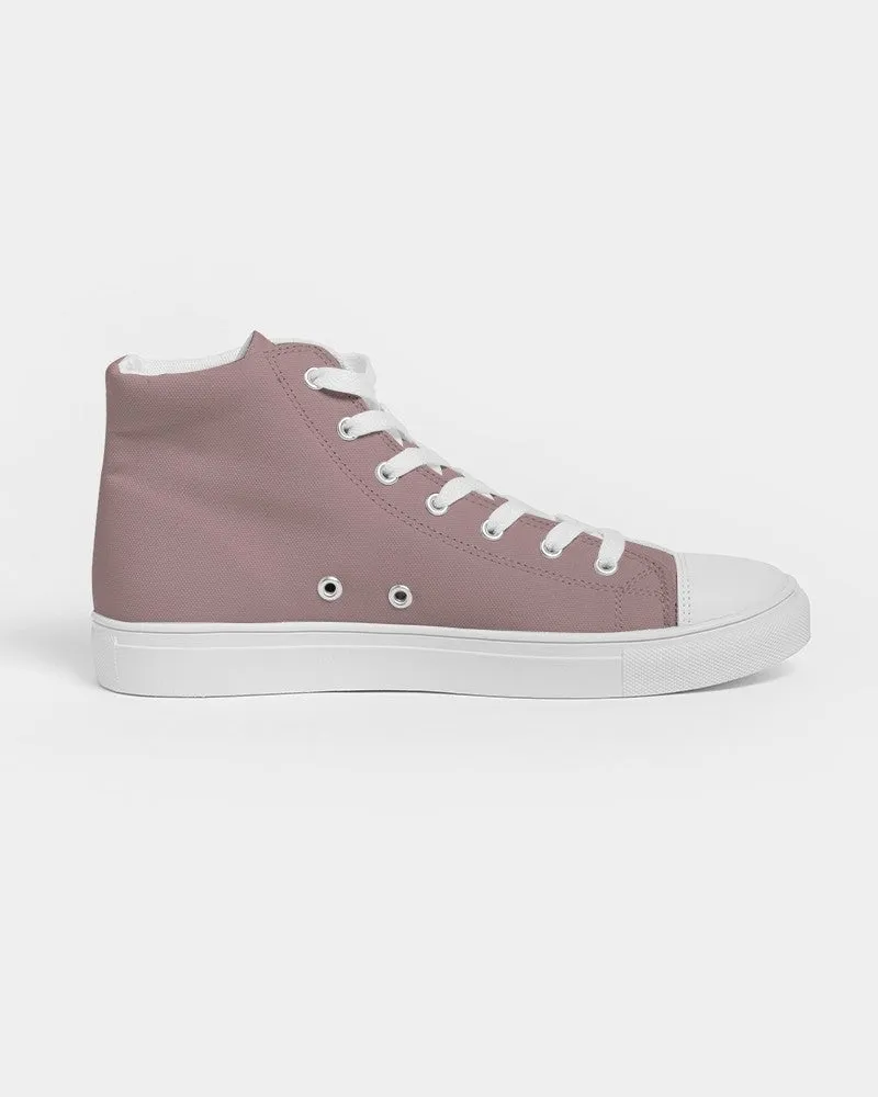 Shaded Pale Pastel Pink Brown High-Top Canvas Sneakers | Women's | C0M30Y15K30