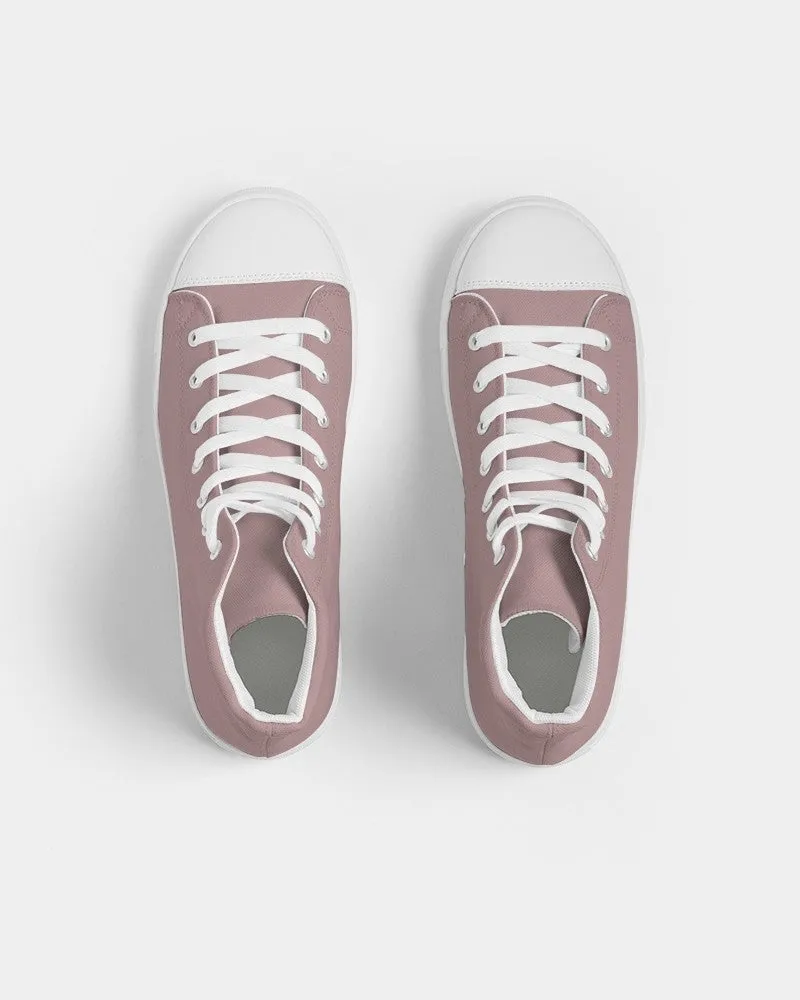 Shaded Pale Pastel Pink Brown High-Top Canvas Sneakers | Women's | C0M30Y15K30