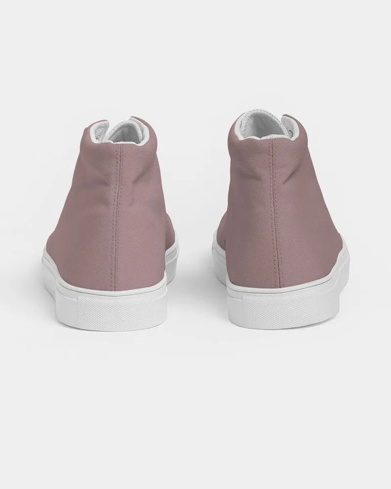 Shaded Pale Pastel Pink Brown High-Top Canvas Sneakers | Women's | C0M30Y15K30